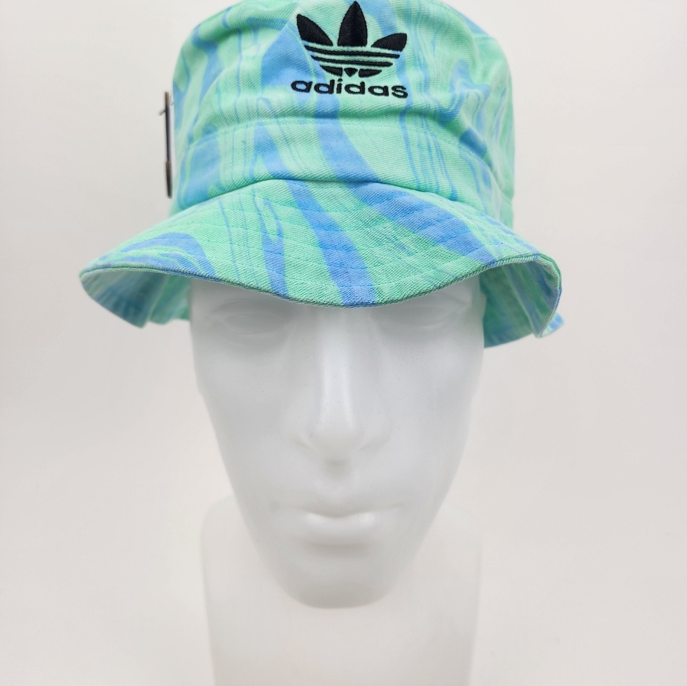 ADIDAS Tie Dye Bucket Hat Green Blue NEW OSFA Sporty Summer Athleisure